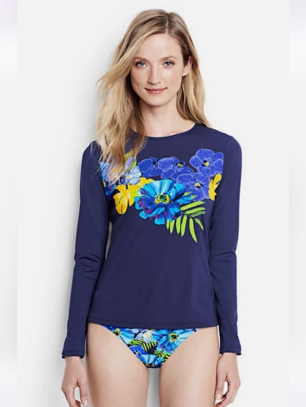 Lands End Swim Tee Rash Guard UPF 50 (XL)